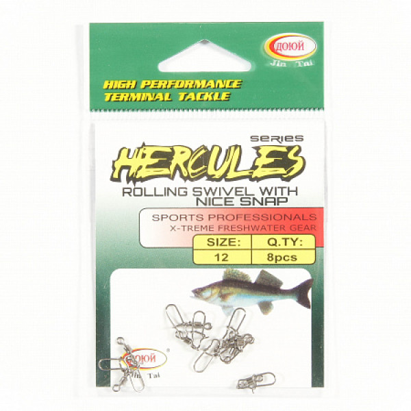 Вертлюг с карабином Hercules №6, 8 шт в Иваново