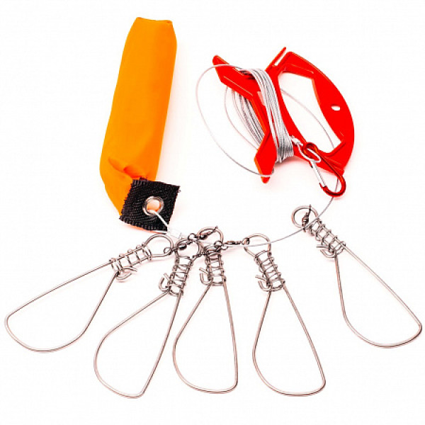 Кукан 5 карабинов на тросе с мотовилом в Иваново Кукан 5 карабинов на тросе с мотовилом в Иваново